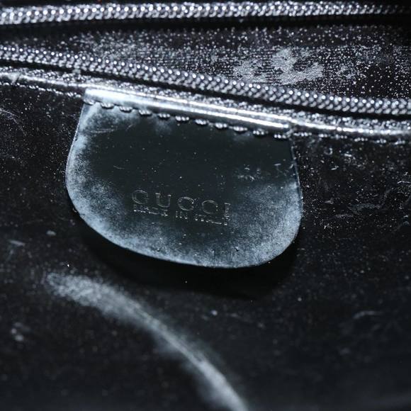 GUCCI Hand Bag Patent leather 2way Black Auth 67289 - Picture 10 of 16